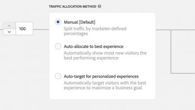 Adobe Target uses Auto-Target and Auto-Allocate to optimise