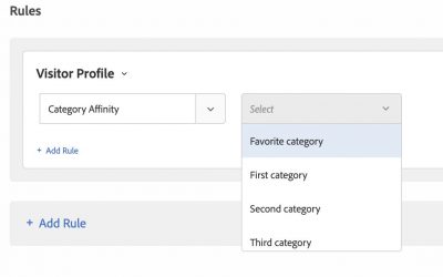 Adobe Target uses Category Affinity to personalise