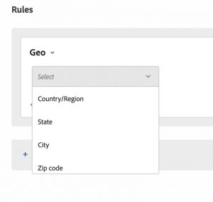 Adobe Target uses geolocation to personalise
